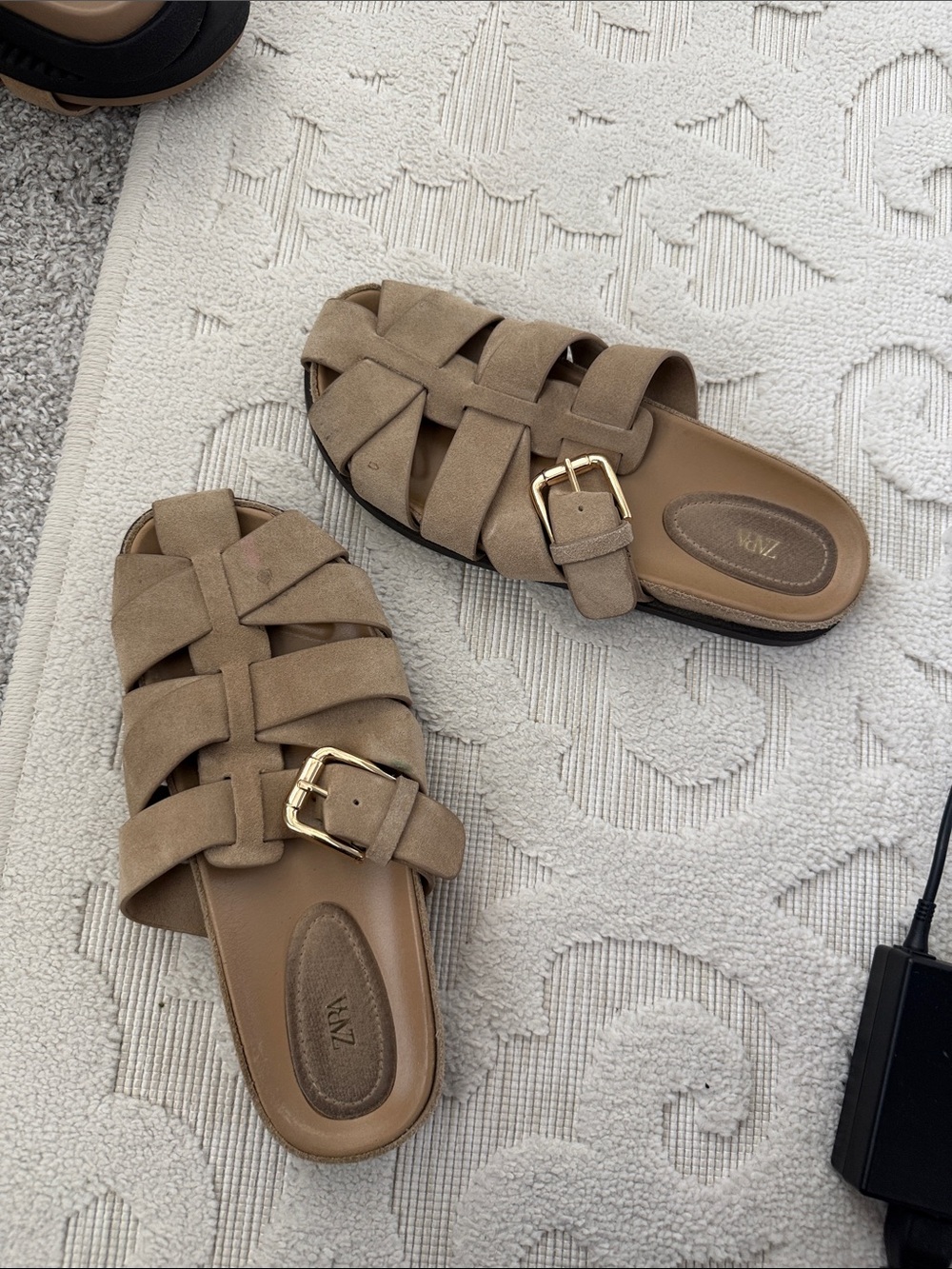 Zara Suede Fisherman Sandals Size 37 (Size 7)